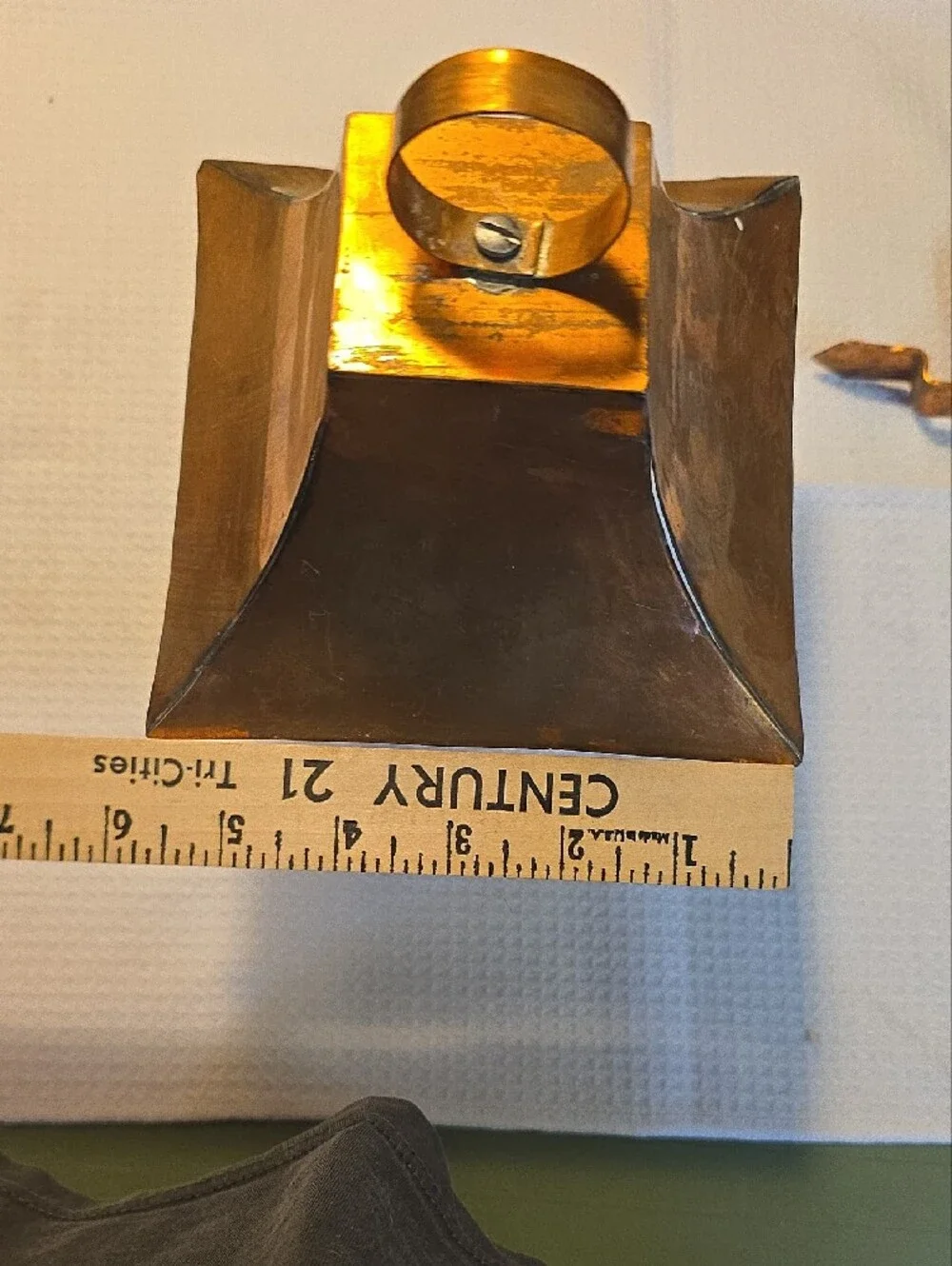 VINTAGE Copper Lantern/Candle Holder & Hanger - Rustic Hand Hammered